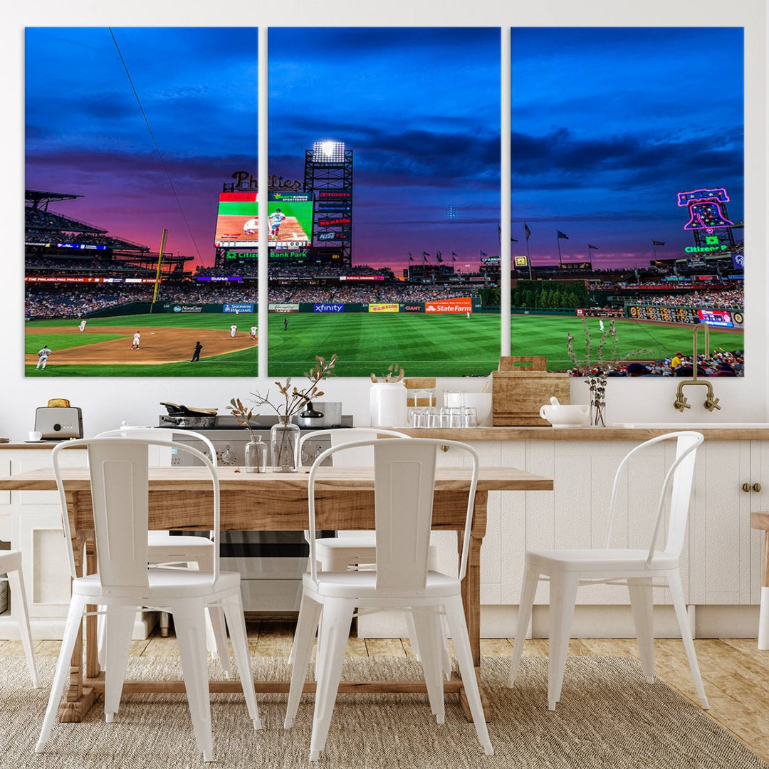 Citizens Bank Park Baseball Stadium Wall Art Canvas Print