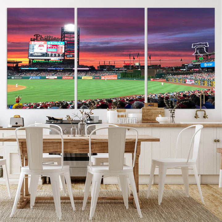 Citizens Bank Park Baseball Stadium Wall Art Canvas Print