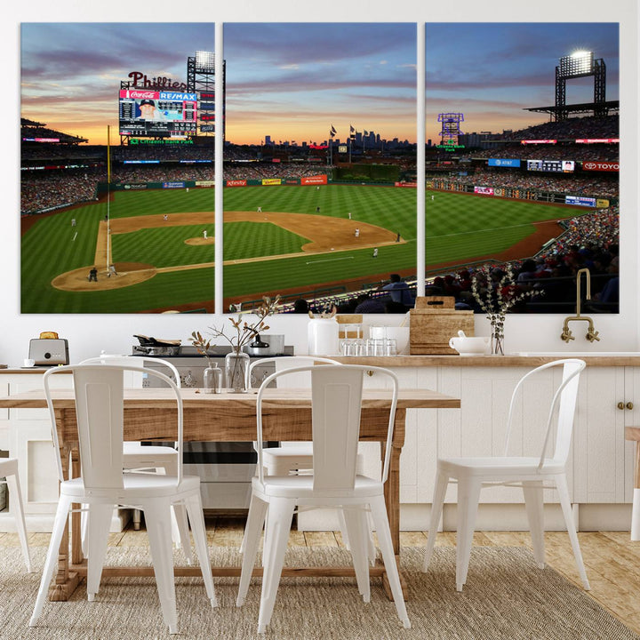 Citizens Bank Park Baseball Stadium Wall Art Canvas Print