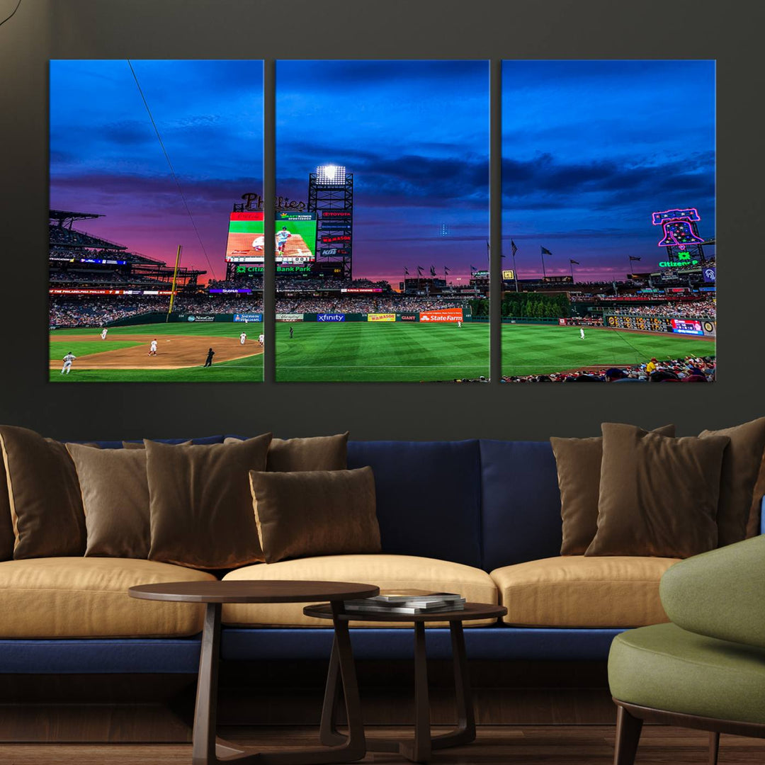 Citizens Bank Park Baseball Stadium Wall Art Canvas Print