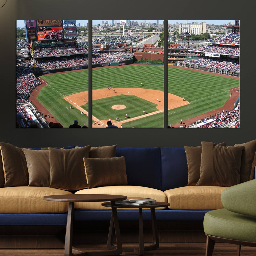 Citizens Bank Park Baseball Stadium Wall Art Canvas Print