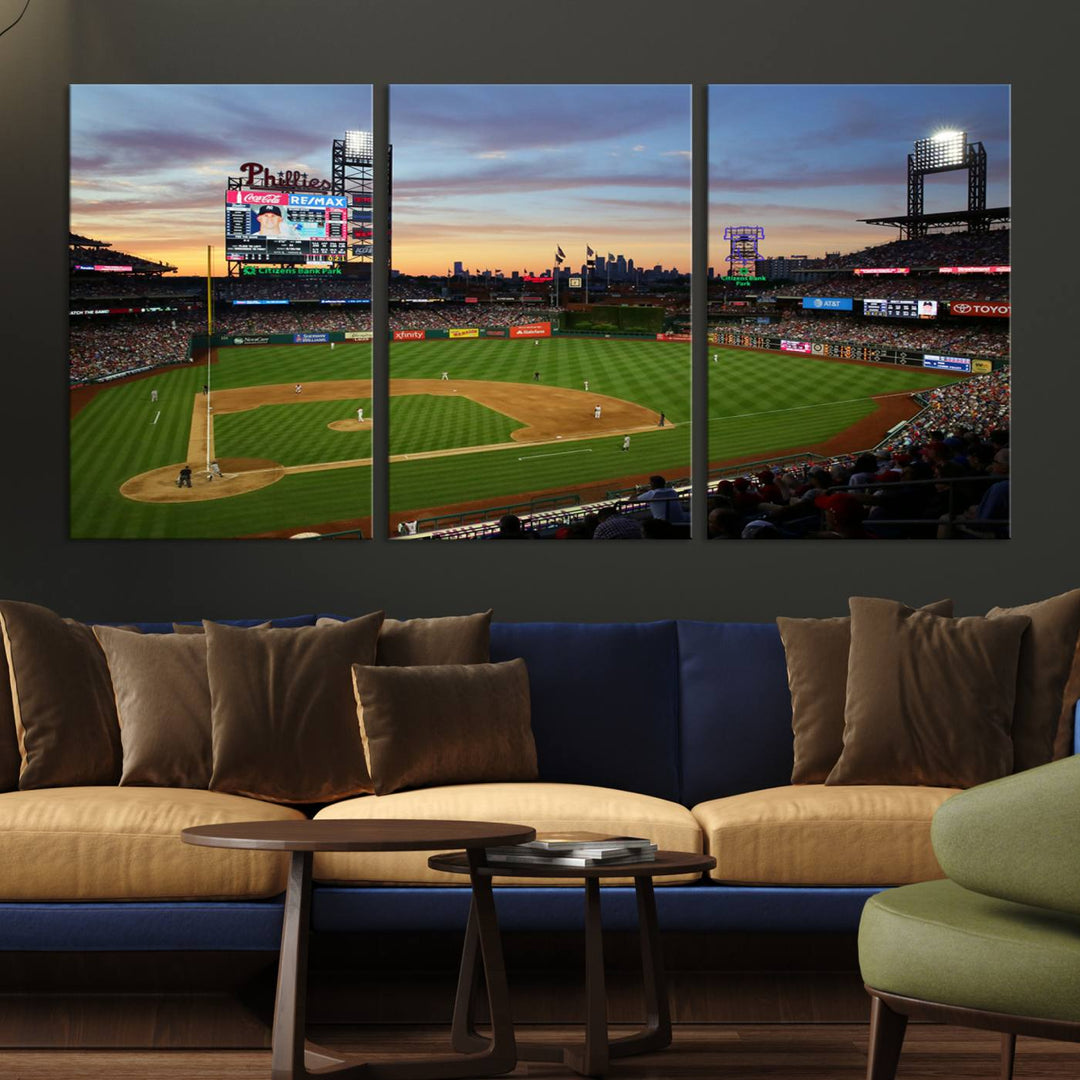 Citizens Bank Park Baseball Stadium Wall Art Canvas Print