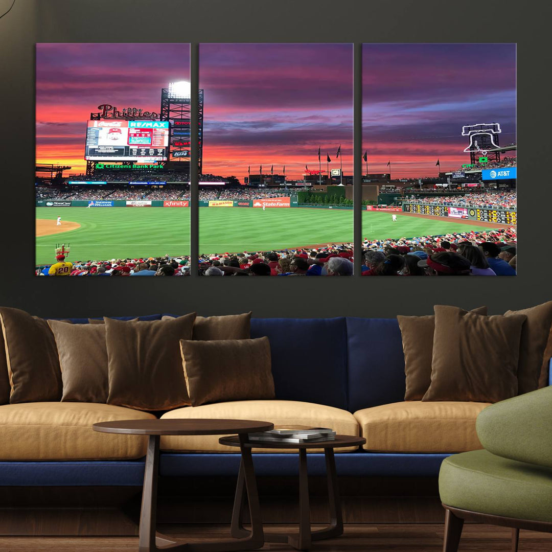 Citizens Bank Park Baseball Stadium Wall Art Canvas Print