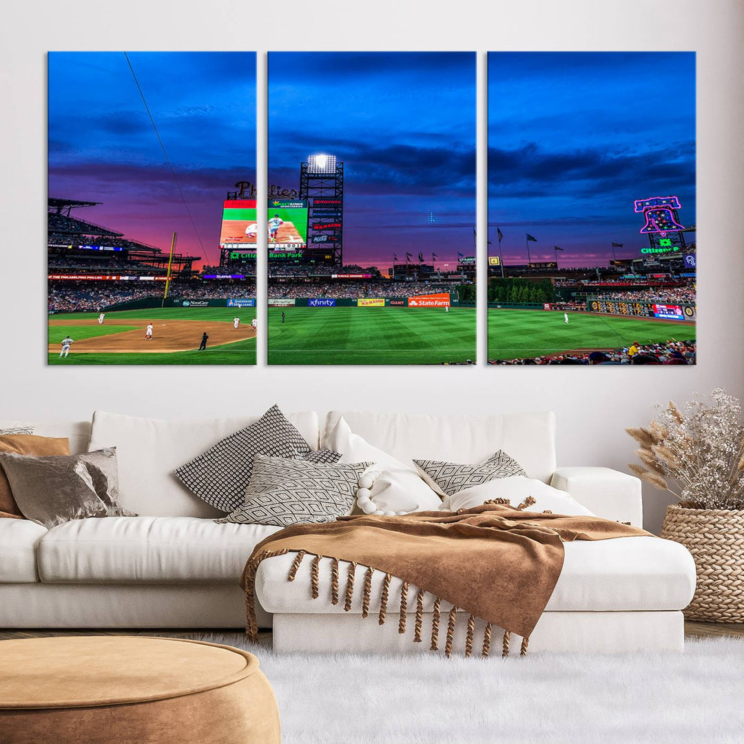 Citizens Bank Park Baseball Stadium Wall Art Canvas Print