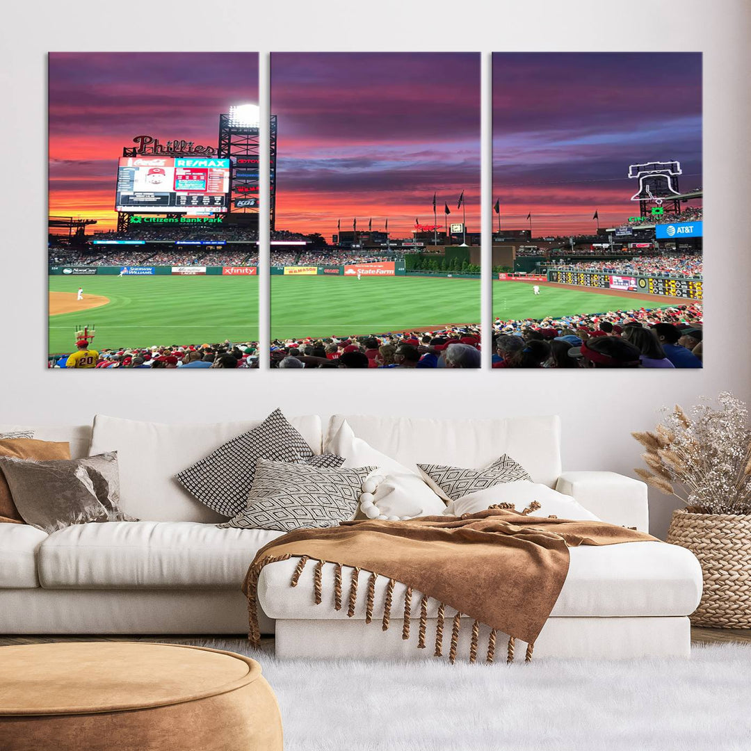 Citizens Bank Park Baseball Stadium Wall Art Canvas Print