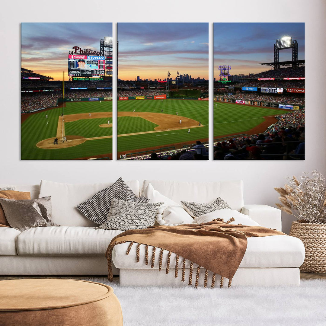 Citizens Bank Park Baseball Stadium Wall Art Canvas Print