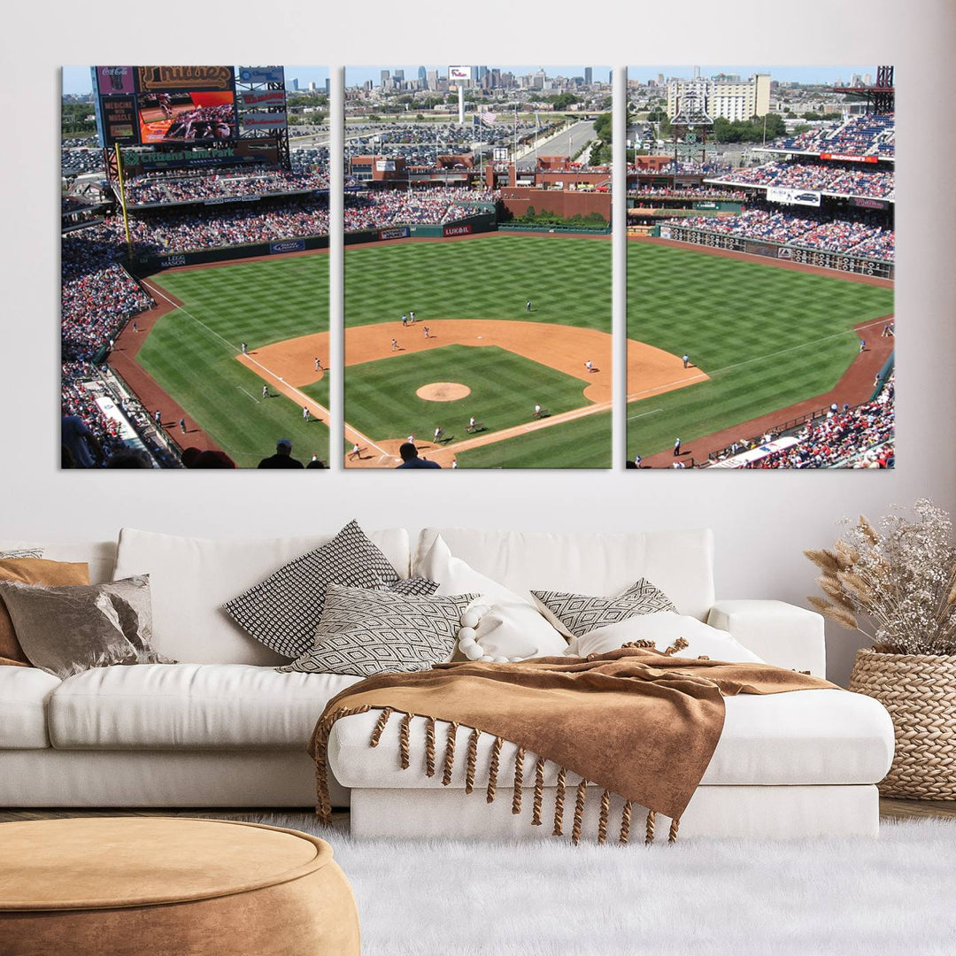 Citizens Bank Park Baseball Stadium Wall Art Canvas Print