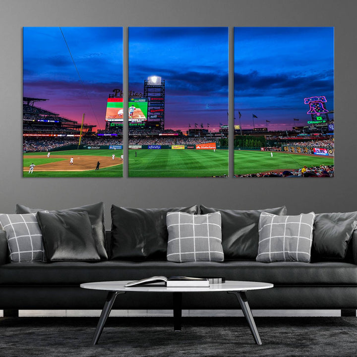 Citizens Bank Park Baseball Stadium Wall Art Canvas Print