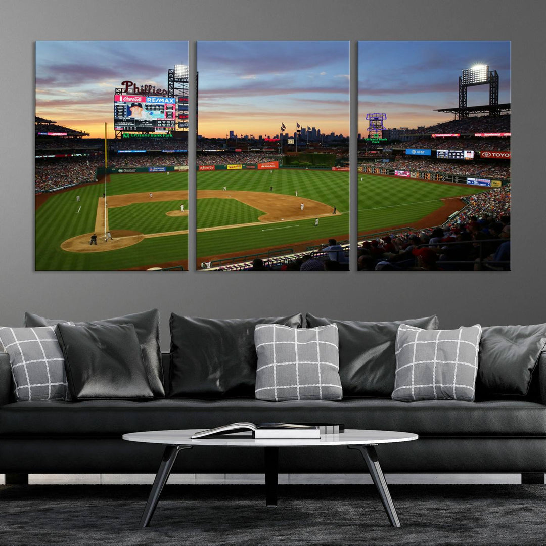 Citizens Bank Park Baseball Stadium Wall Art Canvas Print