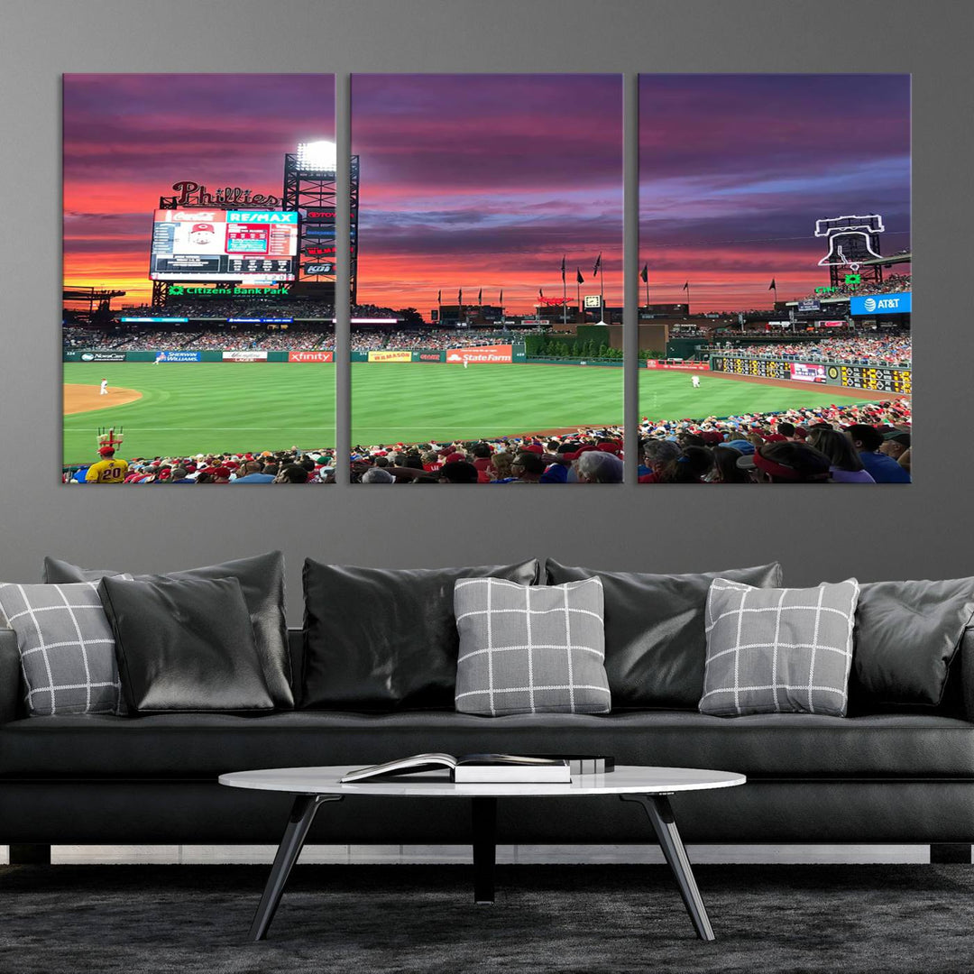 Citizens Bank Park Baseball Stadium Wall Art Canvas Print