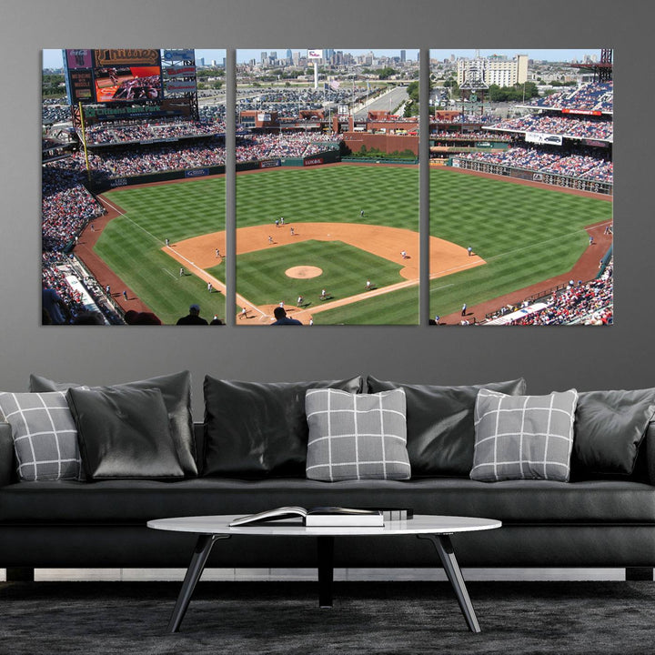 Citizens Bank Park Baseball Stadium Wall Art Canvas Print