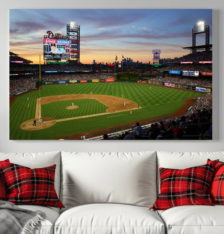 Citizens Bank Park Baseball Stadium Wall Art Canvas Print