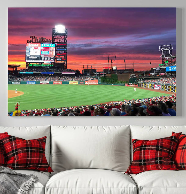 Citizens Bank Park Baseball Stadium Wall Art Canvas Print