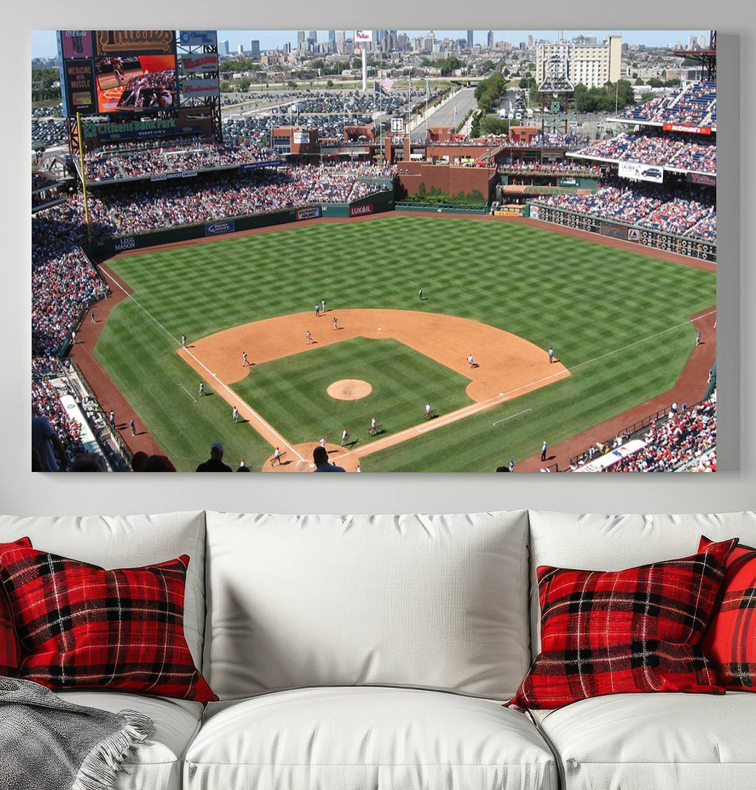 Citizens Bank Park Baseball Stadium Wall Art Canvas Print