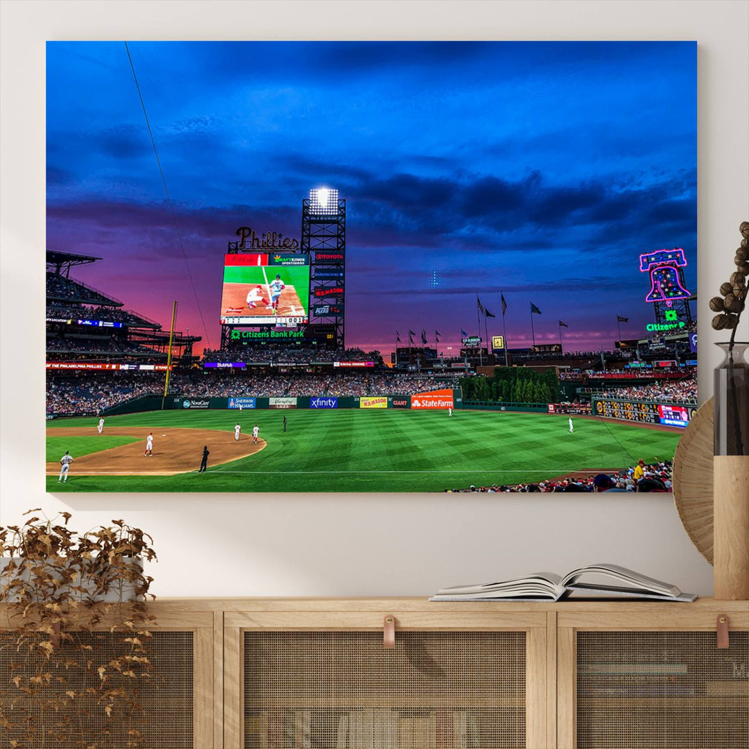 Citizens Bank Park Baseball Stadium Wall Art Canvas Print