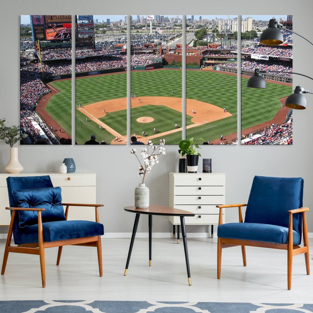 Citizens Bank Park Baseball Stadium Wall Art Canvas Print