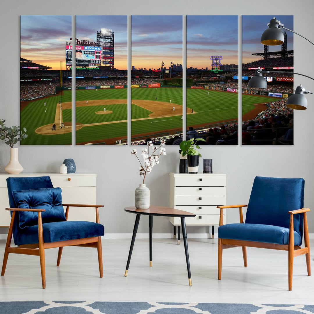 Citizens Bank Park Baseball Stadium Wall Art Canvas Print