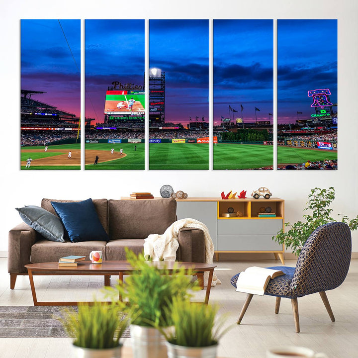 Citizens Bank Park Baseball Stadium Wall Art Canvas Print