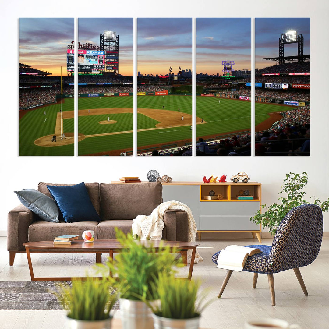 Citizens Bank Park Baseball Stadium Wall Art Canvas Print