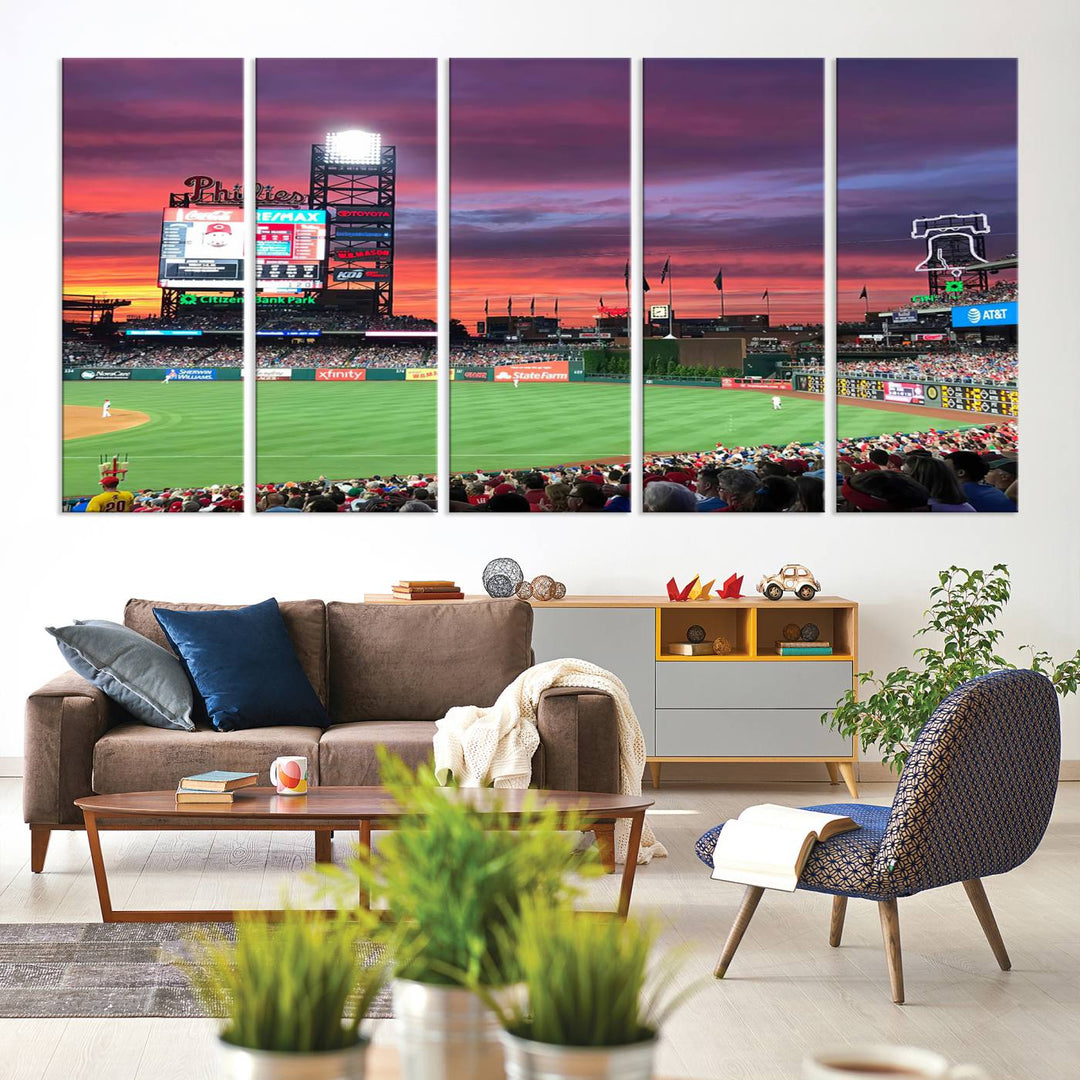 Citizens Bank Park Baseball Stadium Wall Art Canvas Print