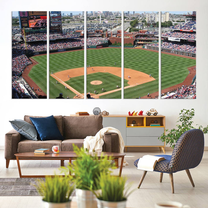 Citizens Bank Park Baseball Stadium Wall Art Canvas Print