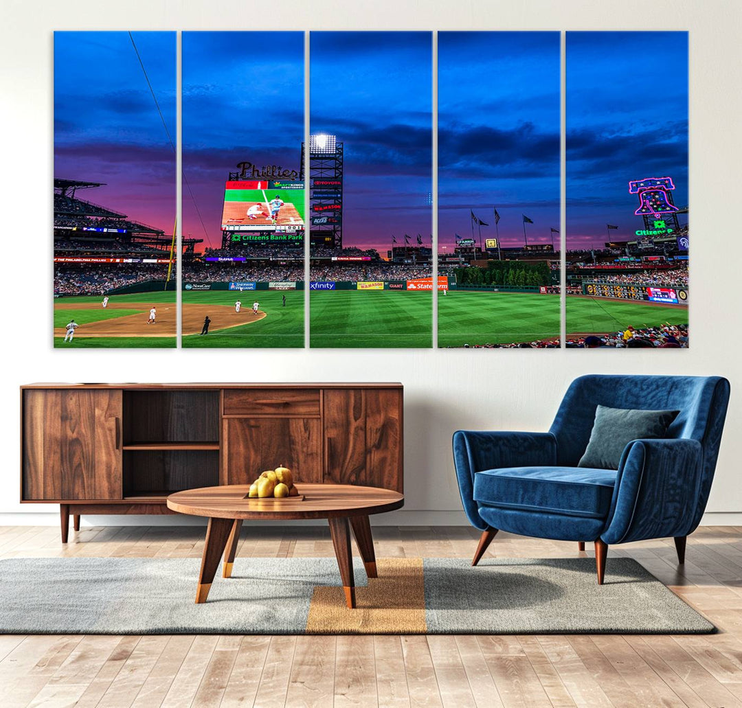 Citizens Bank Park Baseball Stadium Wall Art Canvas Print