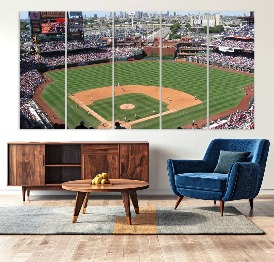 Citizens Bank Park Baseball Stadium Wall Art Canvas Print