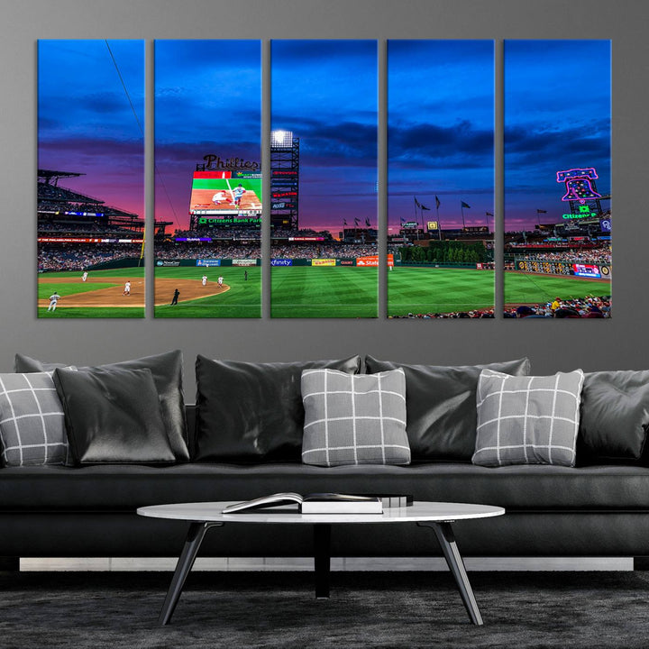 Citizens Bank Park Baseball Stadium Wall Art Canvas Print