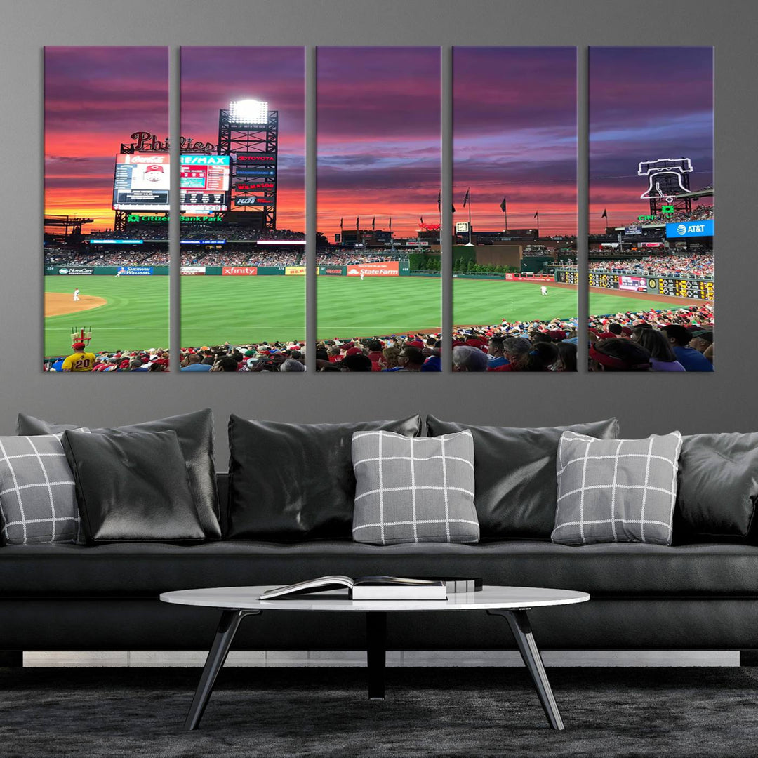 Citizens Bank Park Baseball Stadium Wall Art Canvas Print