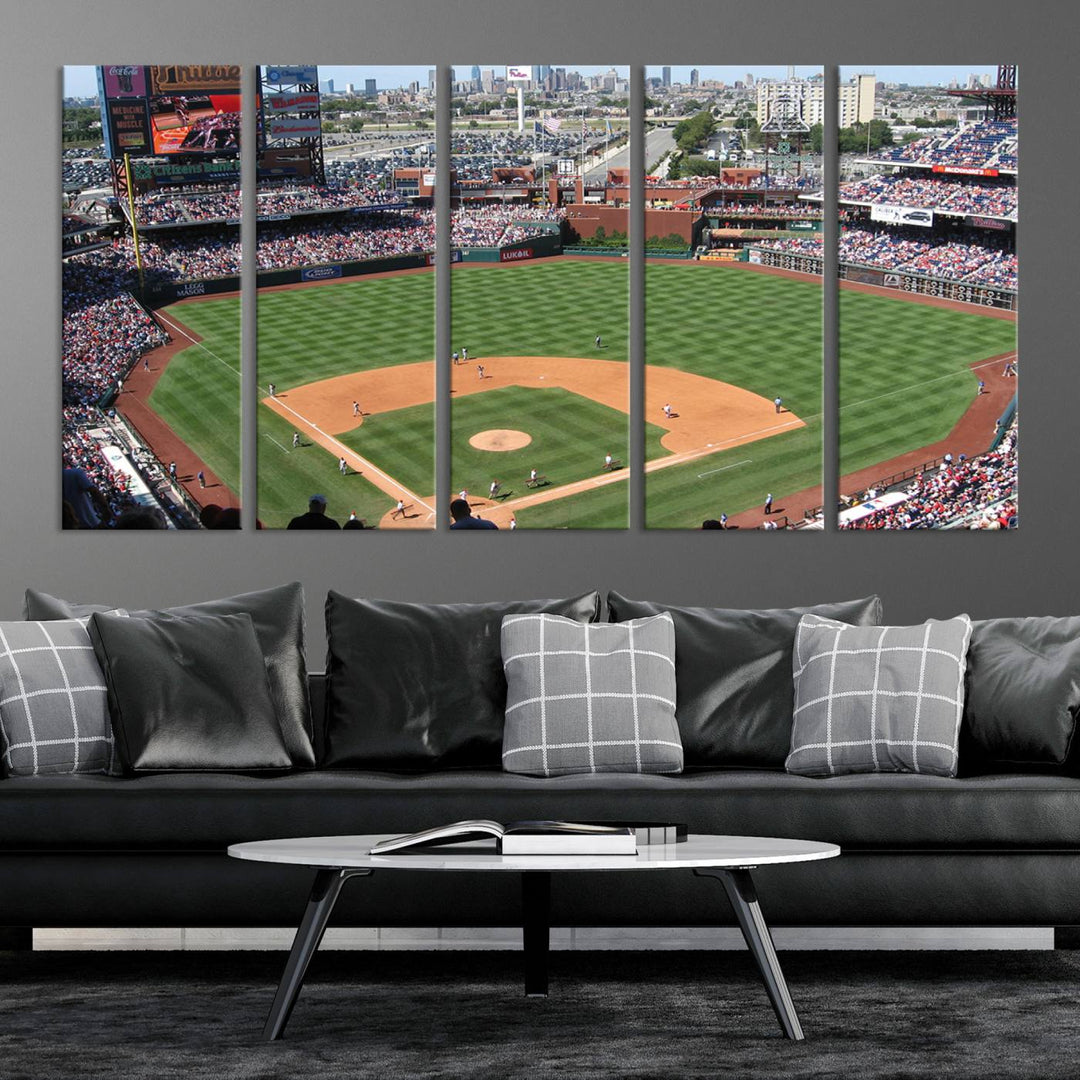 Citizens Bank Park Baseball Stadium Wall Art Canvas Print