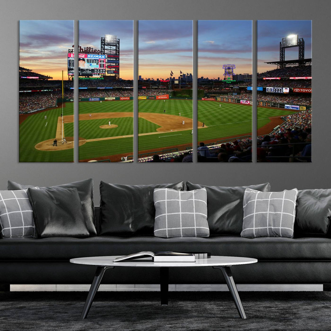 Citizens Bank Park Baseball Stadium Wall Art Canvas Print