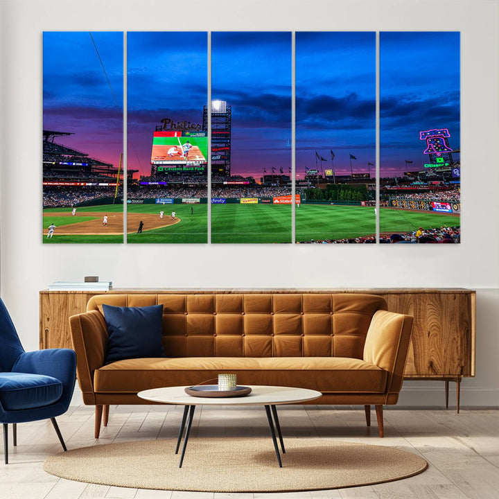 Citizens Bank Park Baseball Stadium Wall Art Canvas Print