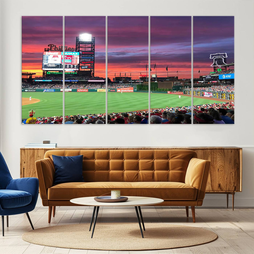 Citizens Bank Park Baseball Stadium Wall Art Canvas Print