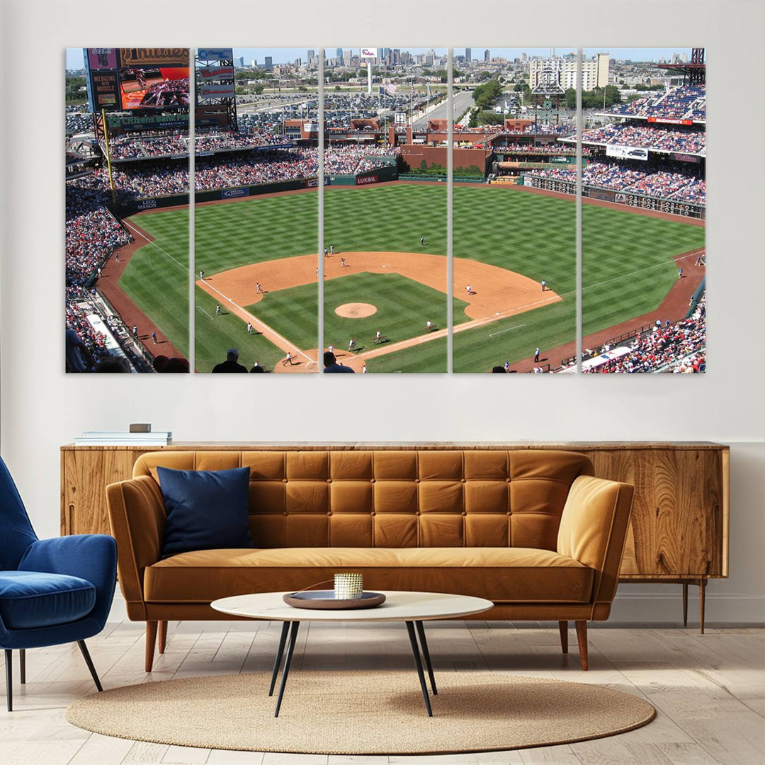 Citizens Bank Park Baseball Stadium Wall Art Canvas Print