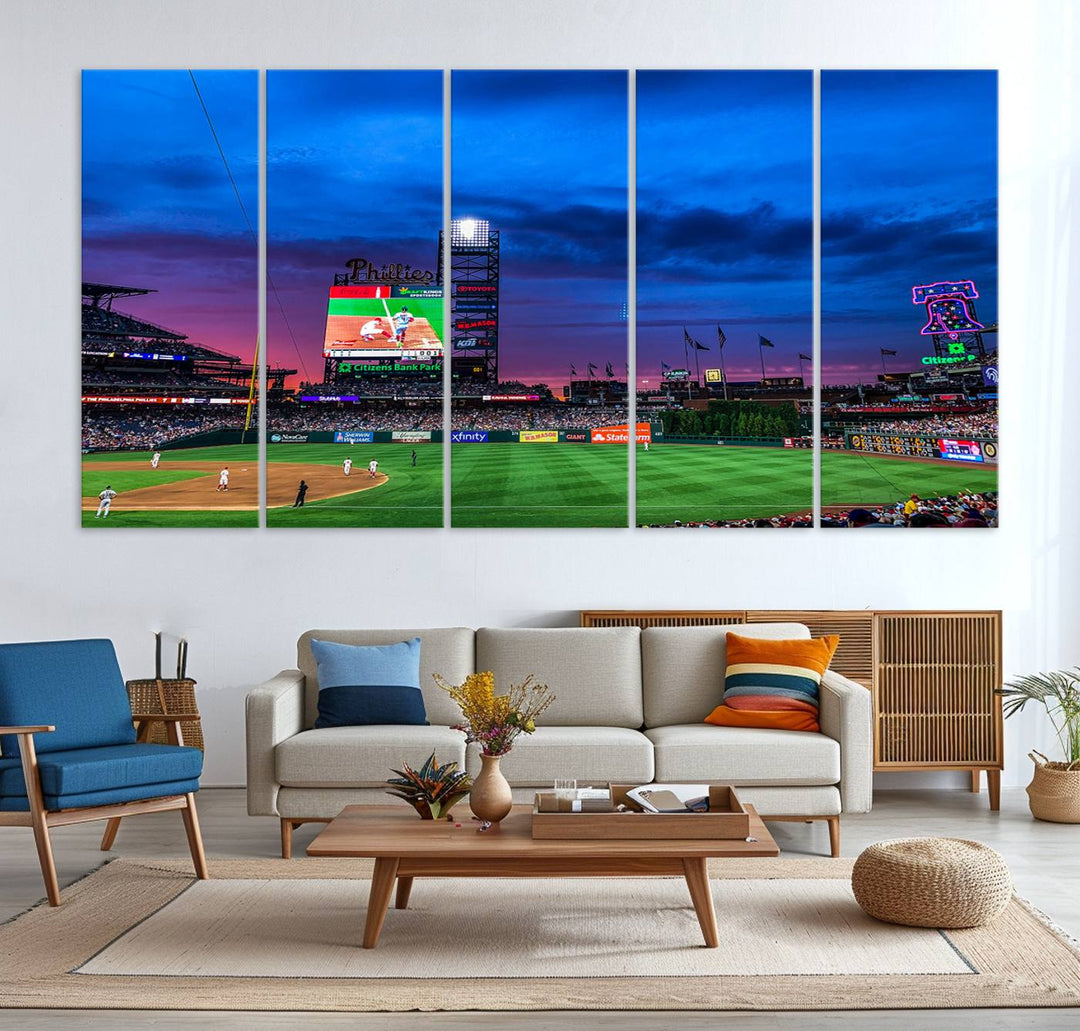 Citizens Bank Park Baseball Stadium Wall Art Canvas Print