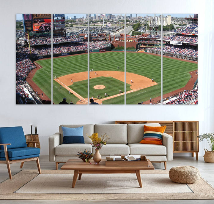 Citizens Bank Park Baseball Stadium Wall Art Canvas Print