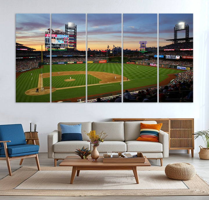 Citizens Bank Park Baseball Stadium Wall Art Canvas Print