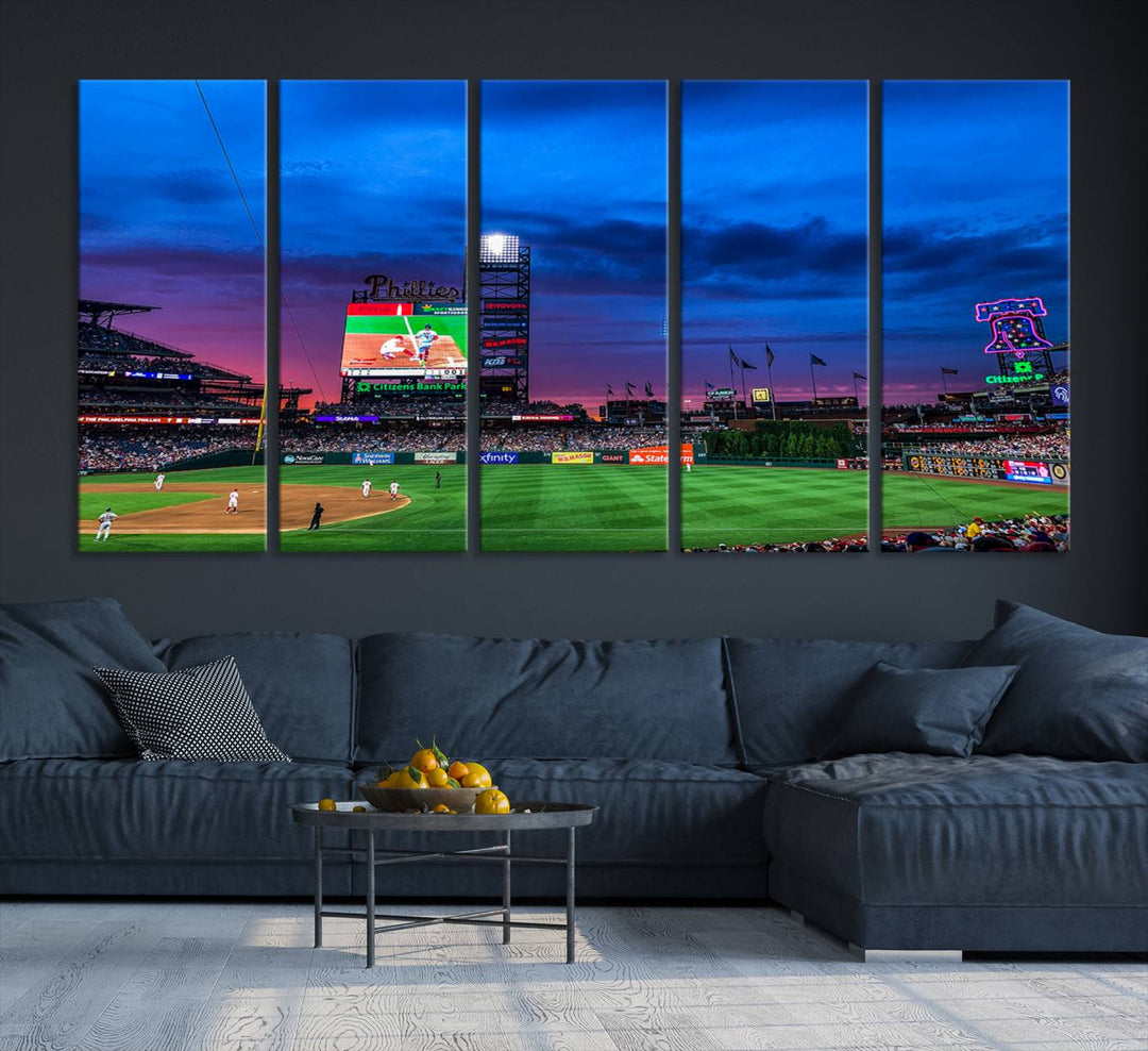 Citizens Bank Park Baseball Stadium Wall Art Canvas Print