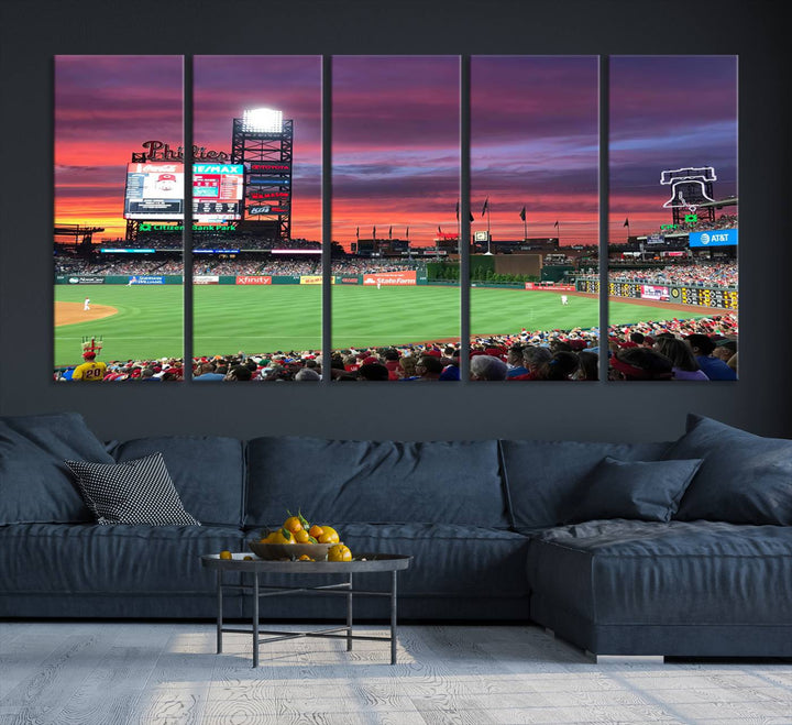 Citizens Bank Park Baseball Stadium Wall Art Canvas Print