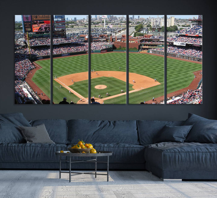 Citizens Bank Park Baseball Stadium Wall Art Canvas Print