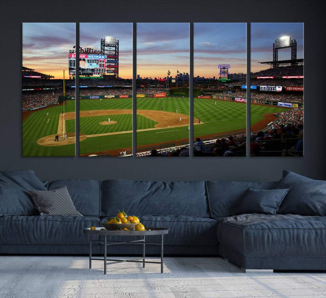 Citizens Bank Park Baseball Stadium Wall Art Canvas Print