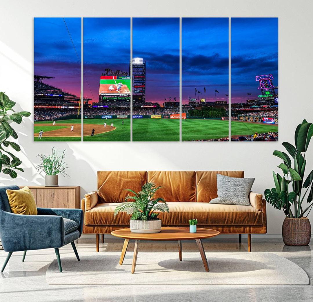 Citizens Bank Park Baseball Stadium Wall Art Canvas Print