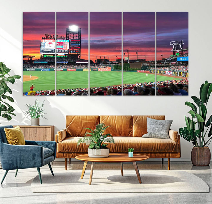 Citizens Bank Park Baseball Stadium Wall Art Canvas Print