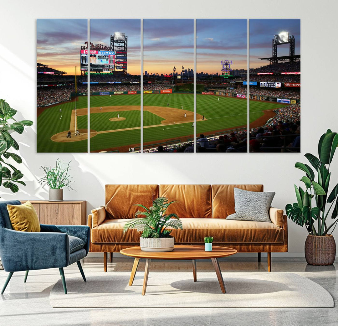 Citizens Bank Park Baseball Stadium Wall Art Canvas Print