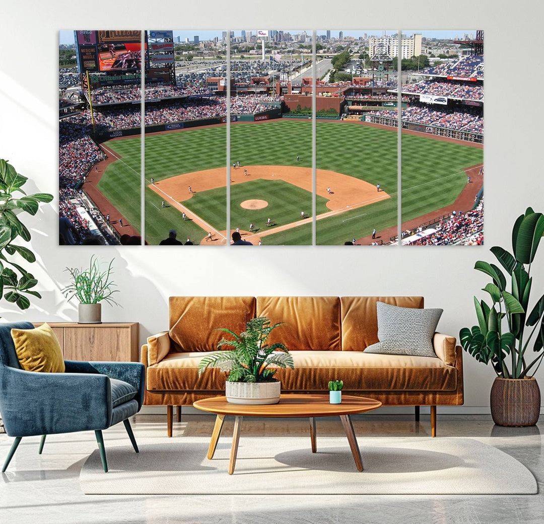 Citizens Bank Park Baseball Stadium Wall Art Canvas Print