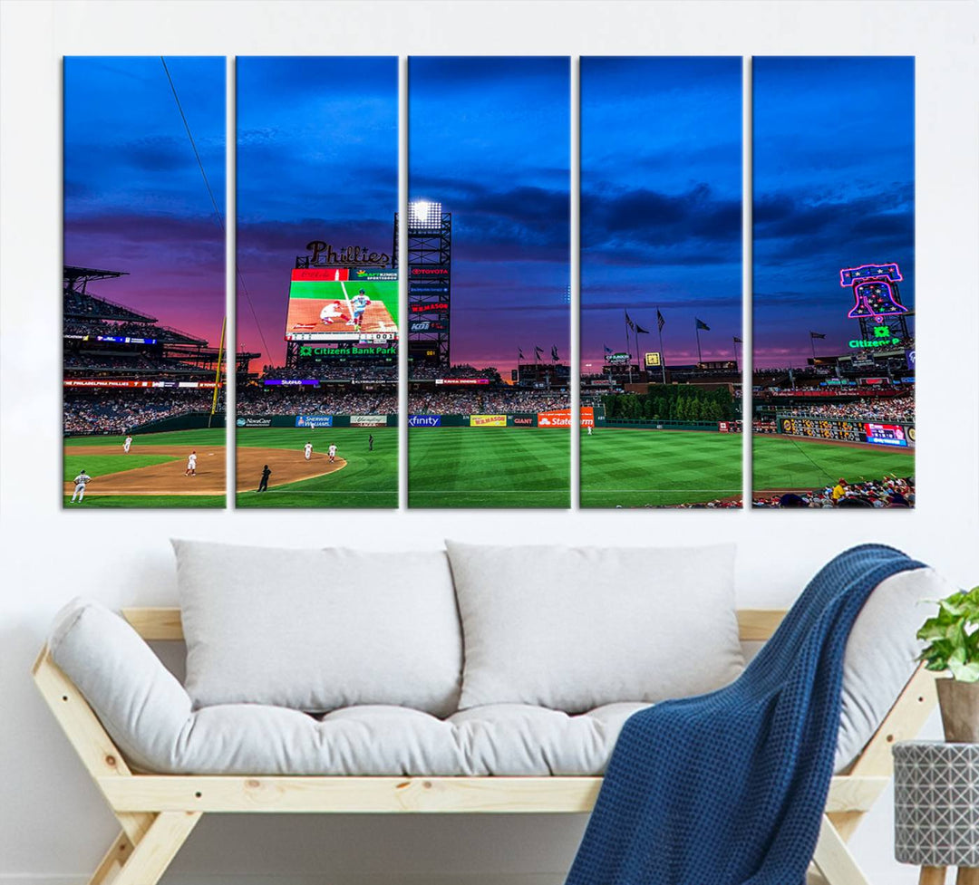 Citizens Bank Park Baseball Stadium Wall Art Canvas Print