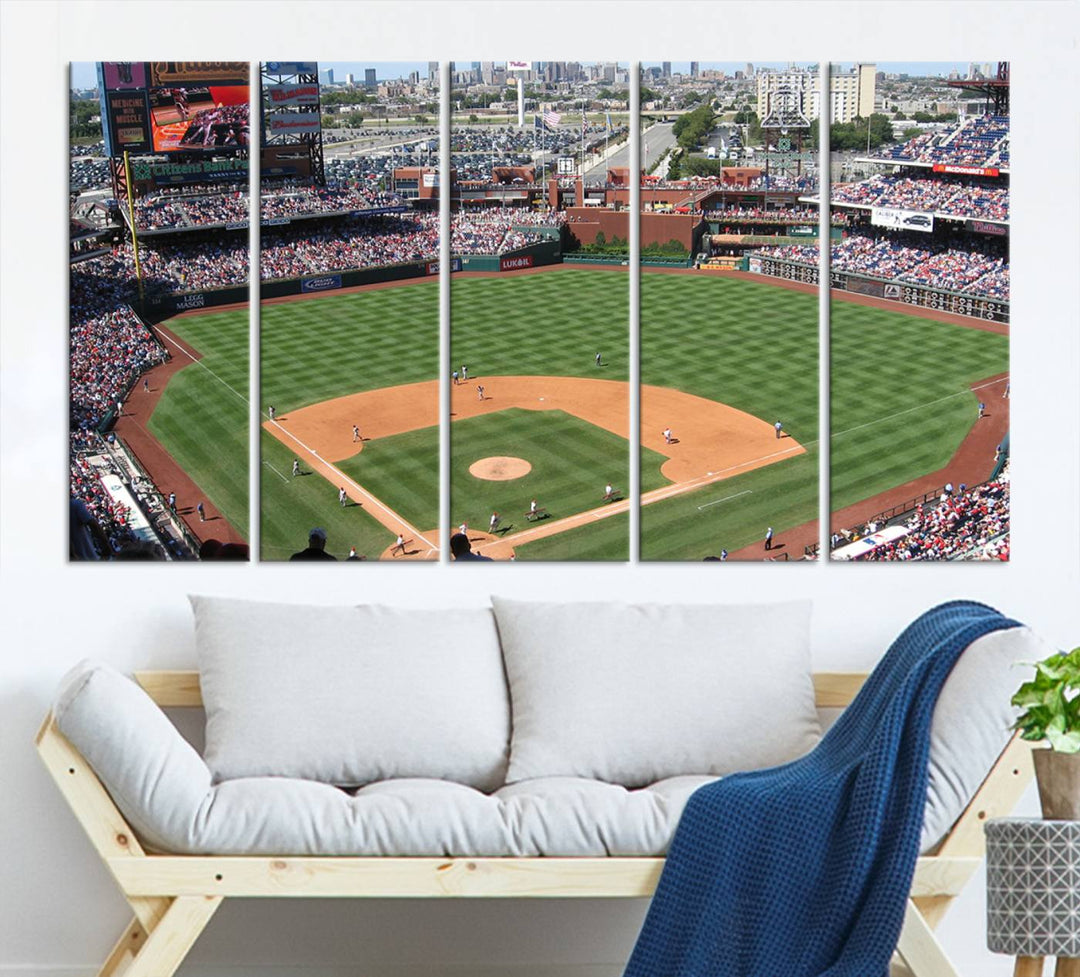 Citizens Bank Park Baseball Stadium Wall Art Canvas Print