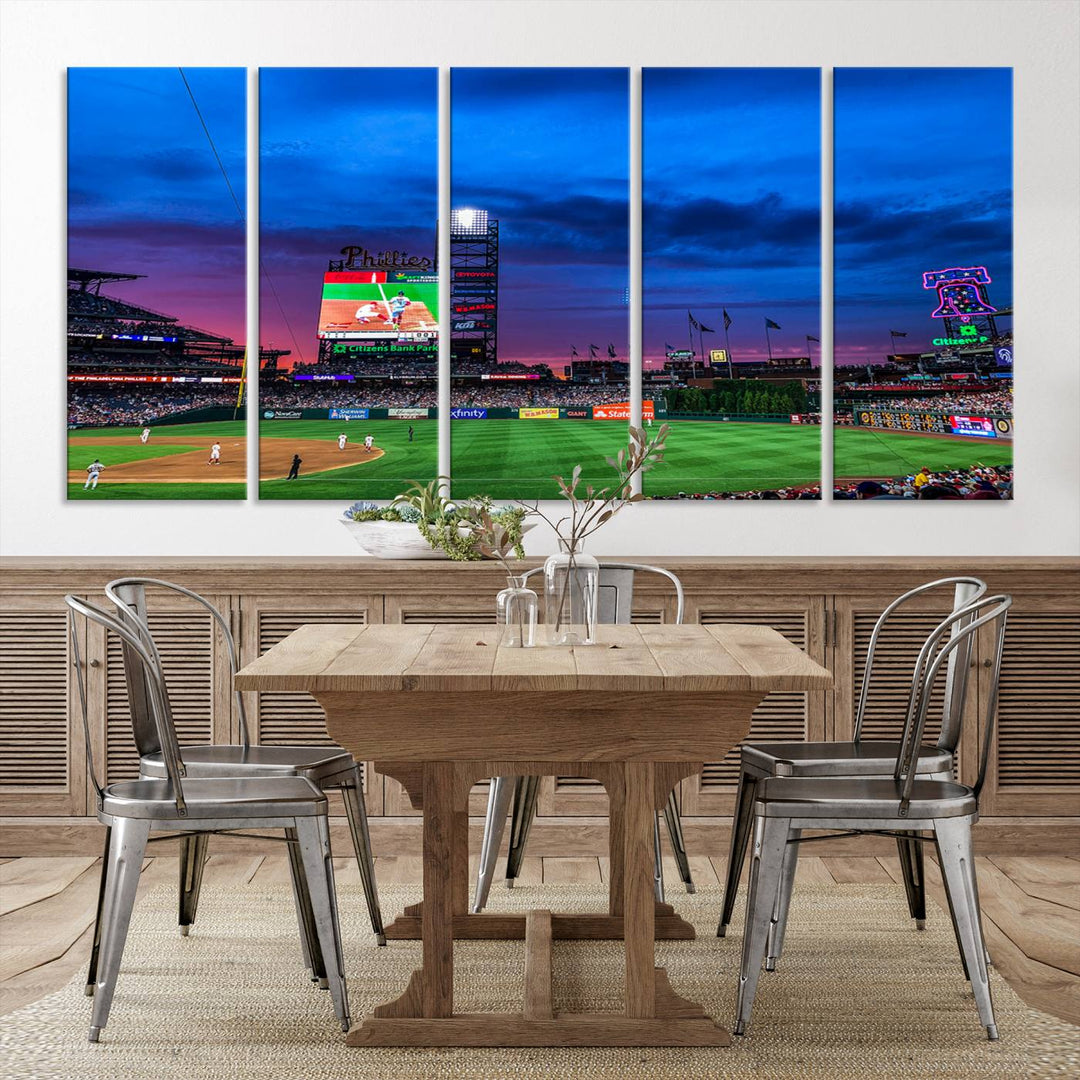 Citizens Bank Park Baseball Stadium Wall Art Canvas Print