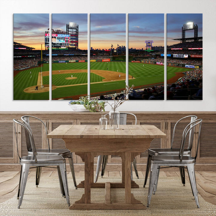 Citizens Bank Park Baseball Stadium Wall Art Canvas Print