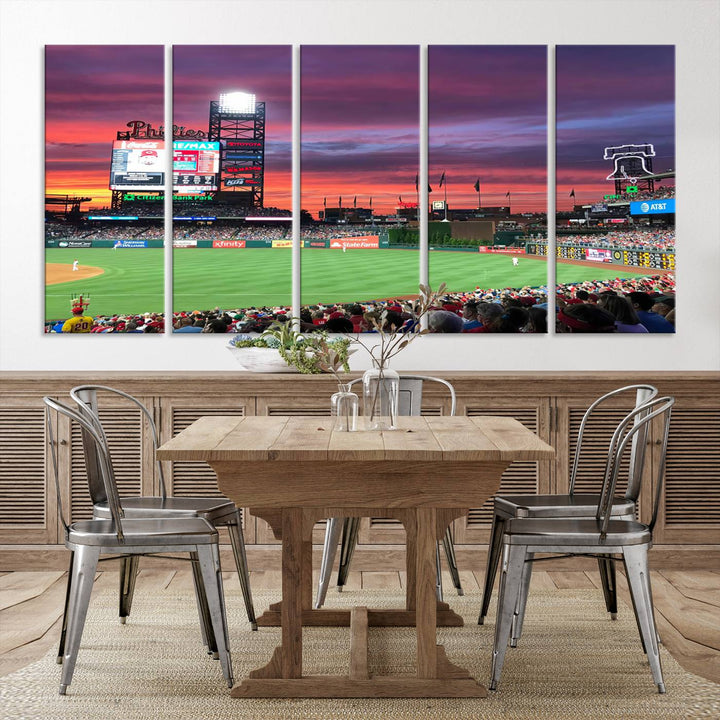 Citizens Bank Park Baseball Stadium Wall Art Canvas Print